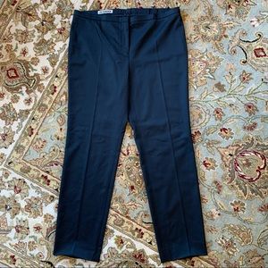 Jil Sander Sz 40 IT (US 4) Wool Blend Black Trouser Pants Mid Rise Ankle Crop